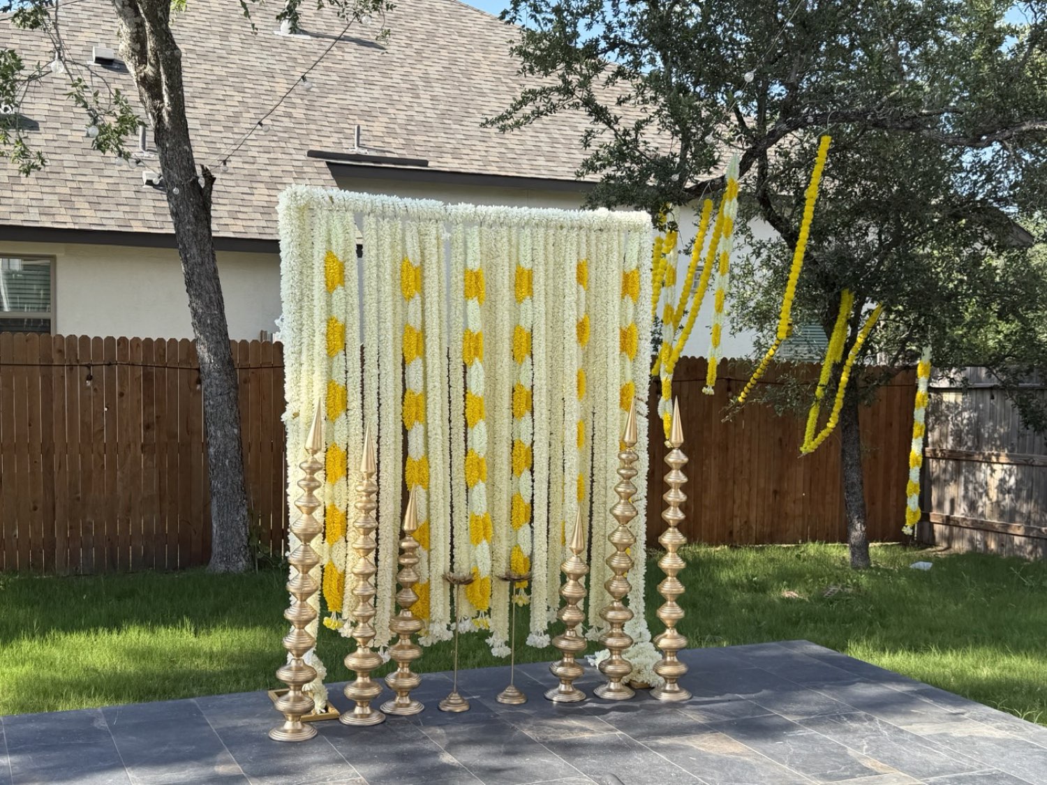 Floral Curtain Setup