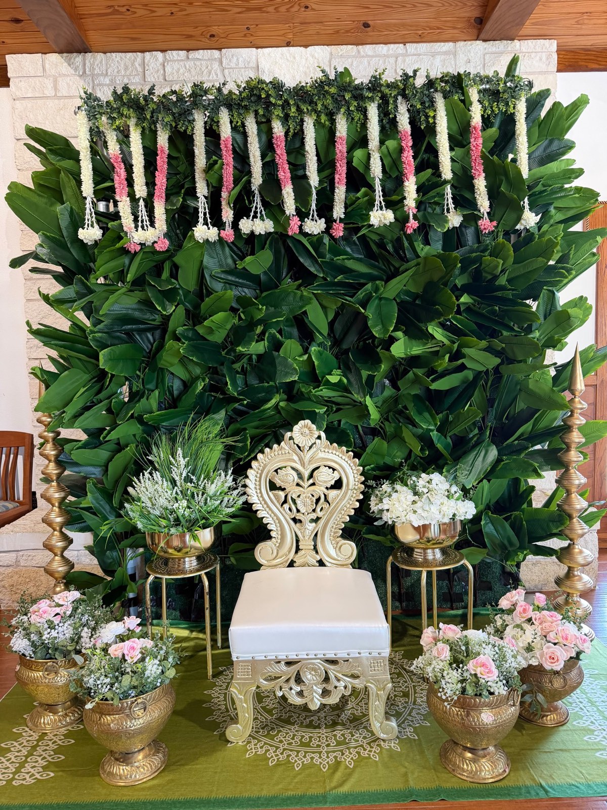 Pelli Kuthuru Decor with Banana Leaf Backdrop