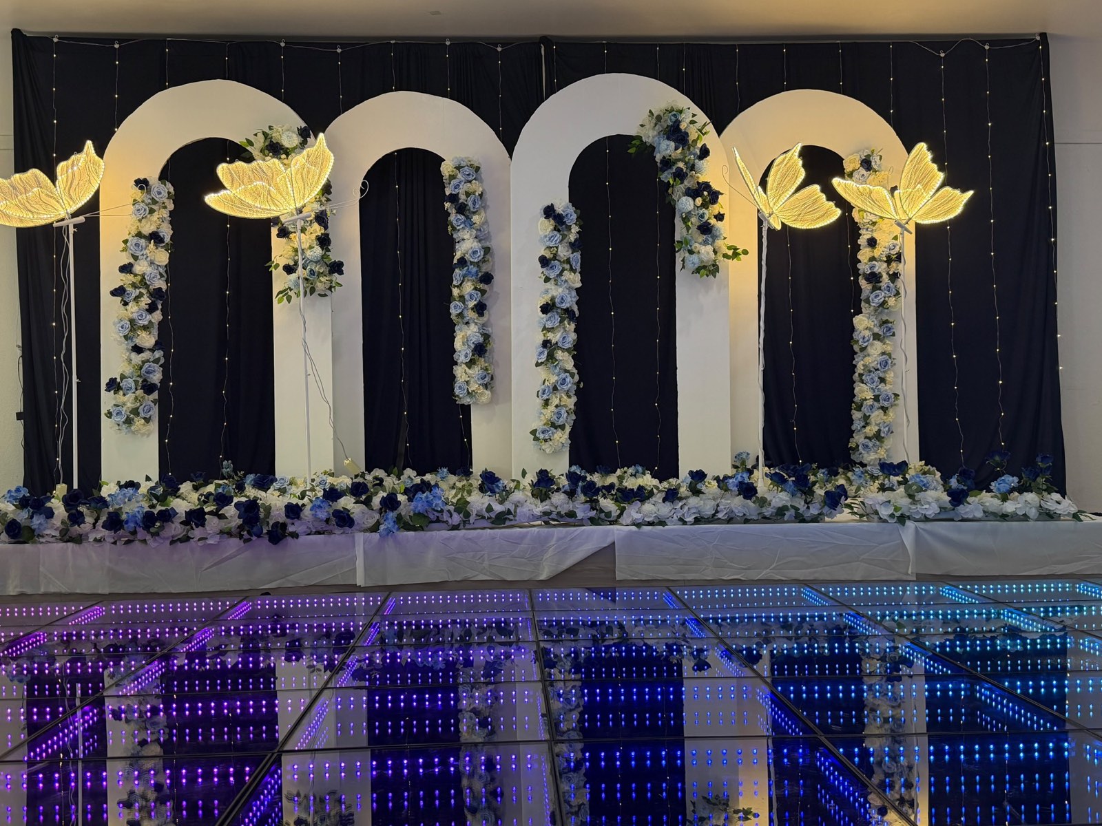 Sangeet Night Stage with LED Dance Floor